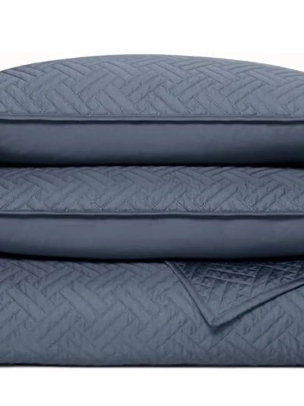 BOLL & BRANCH Signature Basketweave Quilt Set - Mineral - Queen